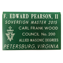 Carl Frank Wood Council No. 200 Name Badge